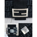 Fendi X25101502 Zucca Mamma Baguette Velvet Horsehair Shoulder Bag (Very Good Condition)