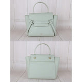 Celine X25091404 Leather Calf Belt Nano Handbag Shoulder Bag Sage Green (Very Good Condition)