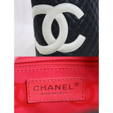 Chanel 25090802 Cambon Line Calf Leather ToteBag Black White MM Made In 2004-2005 (Good Condition)