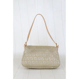 Fendi H25090809 Zucca Mamma Baguette Gold Hardware Beige (Good Condition)
