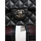 Chanel Lamb Skin Matrasse Double Flap 25 Shoulder Bag Black Made In 2017 S25101808 (Very Good Condition)