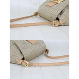 Fendi H25090809 Zucca Mamma Baguette Gold Hardware Beige (Good Condition)