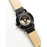 Mandetbrote Mechanical Exception Leather Strap Men's Watch - Orbital | Midnight black