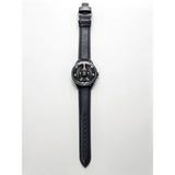 Mandetbrote Mechanical Exception Leather Strap Men's Watch - Orbital | Midnight black