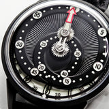 Mandetbrote Mechanical Exception Leather Strap Men's Watch - Orbital | Midnight black