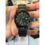 Casio General Green Dial Black Stainless Steel Strap Men Watch MTP-VD03B-3AUDF-P