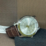 Casio General Silver Dial Brown Leather Strap Men Watch MTP-VD01L-7CVUDF-P