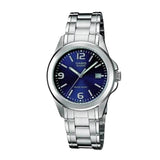 Casio General Blue Dial Stainless Steel Analog Unisex Watch LTP-1215A-2ADF-P