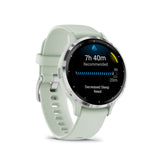 Garmin Venu 3S Silver Stainless Steel Bezel with Sage Gray Case GM-010-02785-51