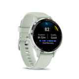 Garmin Venu 3S Silver Stainless Steel Bezel with Sage Gray Case GM-010-02785-51