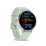 Garmin Venu 3S Silver Stainless Steel Bezel with Sage Gray Case GM-010-02785-51