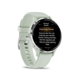 Garmin Venu 3S Silver Stainless Steel Bezel with Sage Gray Case GM-010-02785-51