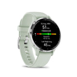 Garmin Venu 3S Silver Stainless Steel Bezel with Sage Gray Case GM-010-02785-51