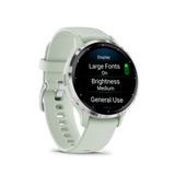 Garmin Venu 3S Silver Stainless Steel Bezel with Sage Gray Case GM-010-02785-51
