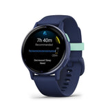 Garmin Vivoactive 5 Metallic Navy Aluminum Bezel with Navy Case and Silicone Band GM-010-02862-52