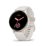 Garmin Vivoactive 5 Cream Gold Aluminum Bezel with Ivory Case and Silicone Band GM-010-02862-51