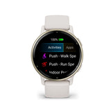 Garmin Vivoactive 5 Cream Gold Aluminum Bezel with Ivory Case and Silicone Band GM-010-02862-51