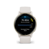 Garmin Vivoactive 5 Cream Gold Aluminum Bezel with Ivory Case and Silicone Band GM-010-02862-51