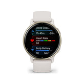 Garmin Vivoactive 5 Cream Gold Aluminum Bezel with Ivory Case and Silicone Band GM-010-02862-51