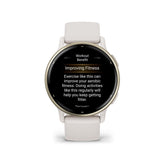 Garmin Vivoactive 5 Cream Gold Aluminum Bezel with Ivory Case and Silicone Band GM-010-02862-51