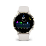 Garmin Vivoactive 5 Cream Gold Aluminum Bezel with Ivory Case and Silicone Band GM-010-02862-51