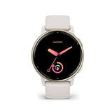 Garmin Vivoactive 5 Cream Gold Aluminum Bezel with Ivory Case and Silicone Band GM-010-02862-51