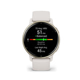 Garmin Vivoactive 5 Cream Gold Aluminum Bezel with Ivory Case and Silicone Band GM-010-02862-51