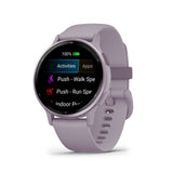 Garmin Vivoactive 5 Metallic Orchid Aluminum Bezel with Orchid Case and Silicone GM-010-02862-53