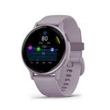 Garmin Vivoactive 5 Metallic Orchid Aluminum Bezel with Orchid Case and Silicone GM-010-02862-53