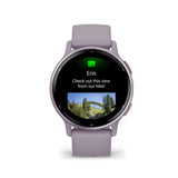 Garmin Vivoactive 5 Metallic Orchid Aluminum Bezel with Orchid Case and Silicone GM-010-02862-53
