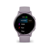 Garmin Vivoactive 5 Metallic Orchid Aluminum Bezel with Orchid Case and Silicone GM-010-02862-53