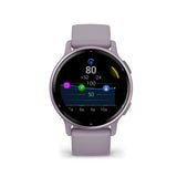 Garmin Vivoactive 5 Metallic Orchid Aluminum Bezel with Orchid Case and Silicone GM-010-02862-53