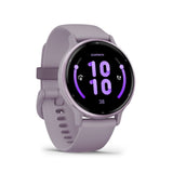 Garmin Vivoactive 5 Metallic Orchid Aluminum Bezel with Orchid Case and Silicone GM-010-02862-53
