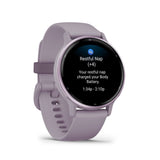 Garmin Vivoactive 5 Metallic Orchid Aluminum Bezel with Orchid Case and Silicone GM-010-02862-53