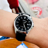 CASIO GENERAL MTS-100L-1AVDF-P BLACK LEATHER MEN WATCH