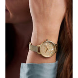 OLIVIA BURTON SPARKLE BUTTERFLY DEMI GREY DIAL WHITE MOTHER OF PEARL BUTTERFLIES GOLD MESH OB16MB37