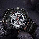 NAVIFORCE ANALOG NF9139 B/W/B QUARTZ MEN'S WATCH - H2 Hub Watches
