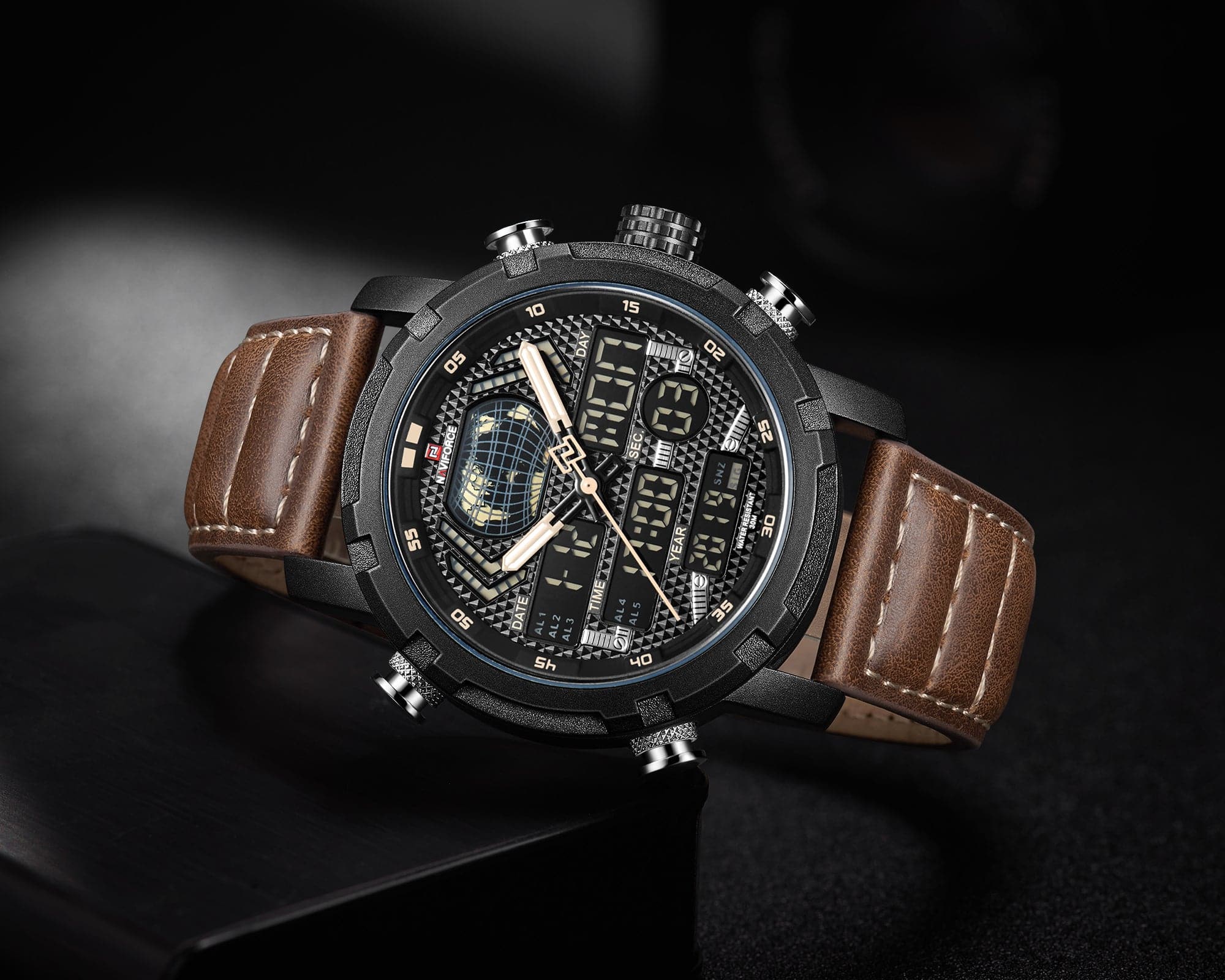 NAVIFORCE NF9160 B/Y/BN MEN'S WATCH - H2 Hub Watches