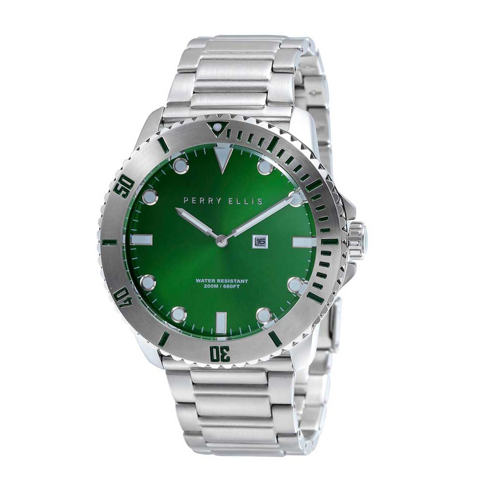 PERRY ELLIS DEEP DIVER STEEL 02003-02 MEN'S WATCH - H2 Hub Watches