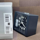 SEIKO QHE189KN QUIET SWEEP SNOOZE LIGHT LUMIBRITE METALLIC BLACK BESIDE BED ALARM CLOCK
