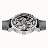 INGERSOLL HERALD AUTOMATIC I00402B STAINLESS STEEL ROUND BLACK LEATHER STRAP MEN'S WATCH