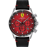 FERRARI PILOTA EVO LEATHER STRAP WATCH 0830713 MEN'S WATCH