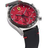 FERRARI PILOTA EVO LEATHER STRAP WATCH 0830713 MEN'S WATCH