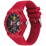 FERRARI SCUDERIA 0830786 RED RUBBER STRAP MEN'S WATCH
