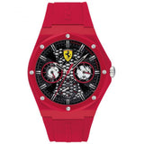 FERRARI SCUDERIA 0830786 RED RUBBER STRAP MEN'S WATCH