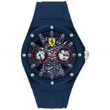FERRARI SCUDERIA 0830788 BLUE RUBBER STRAP MEN'S WATCH