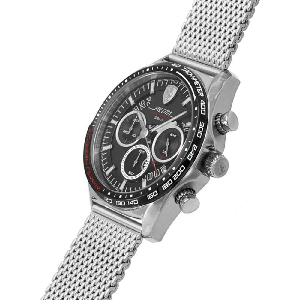 FERRARI SCUDERIA 0830826 PILOTA EVO BLACK DIAL MEN'S WATCH - H2 Hub Watches