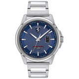 Ferrari Scuderia Blue Dial Silver Stainless Steel Strap Men Watch 0830835