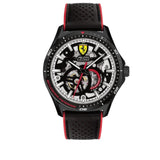 FERRARI SCUDERIA PILOTA EVO 0830837 BLACK LEATHER MEN WATCH