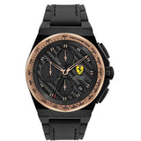 FERRARI SCUDERIA 0830867 ASPIRE BLACK LEATHER MEN'S WATCH